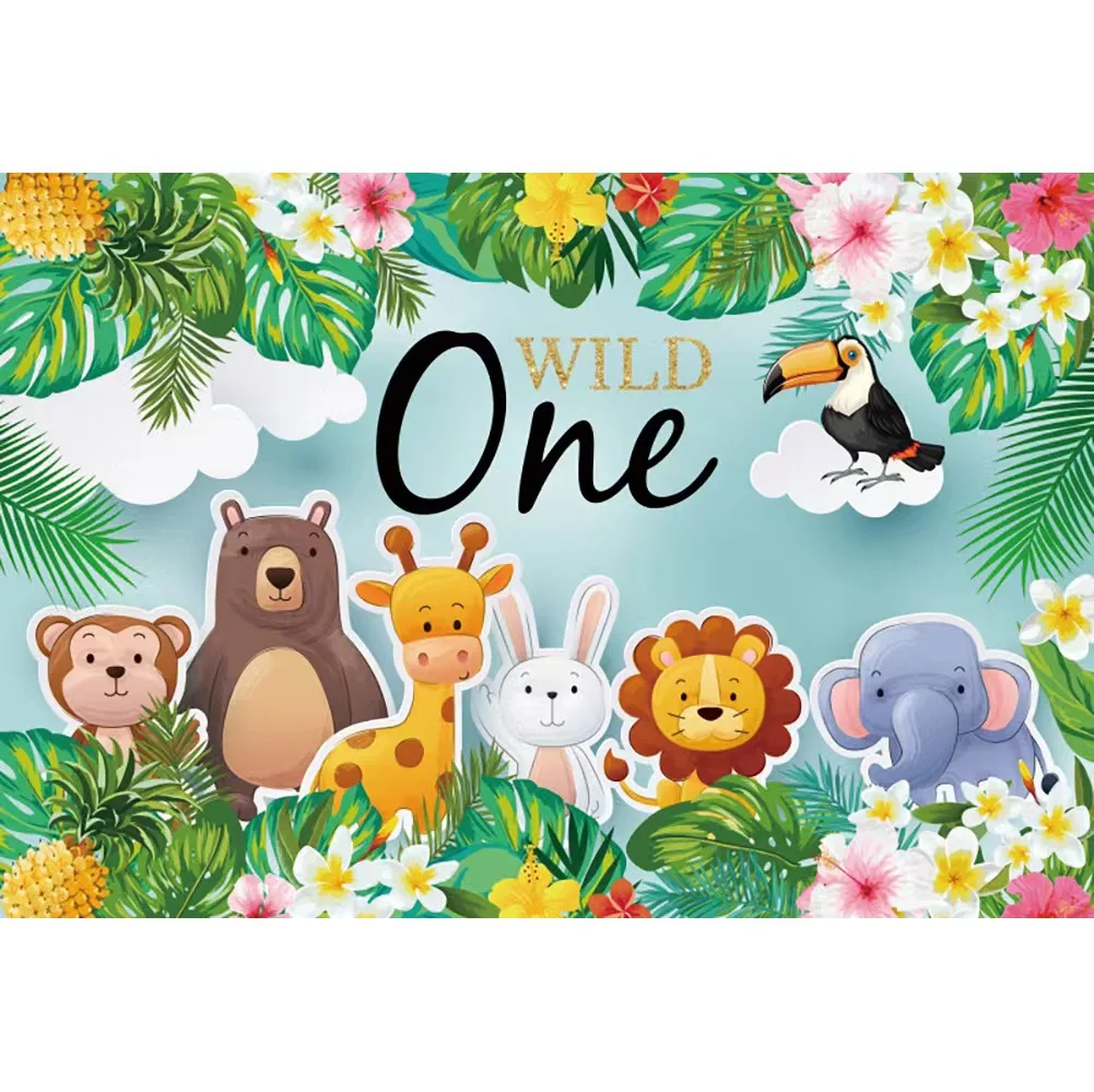 

Cartoon Dinosaur Theme Animal Children's Party Decoration Vinyl Material Photo Photography Background Cloth Banner Arrangement