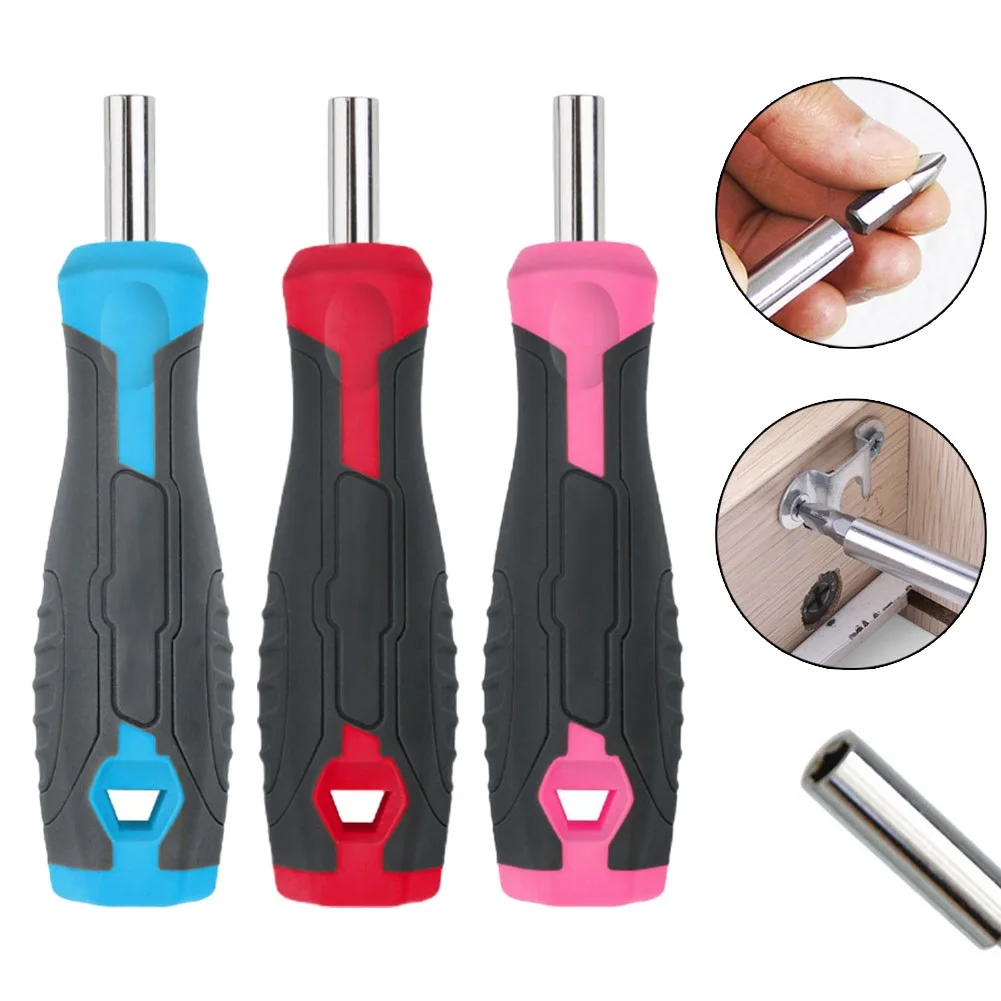 

1pc 6.35mm Screwdriver Handle Magnetic Screw Driver Bits Holder Adapter For Hex Torx Screwdriver Bits Socket Wrench Handle