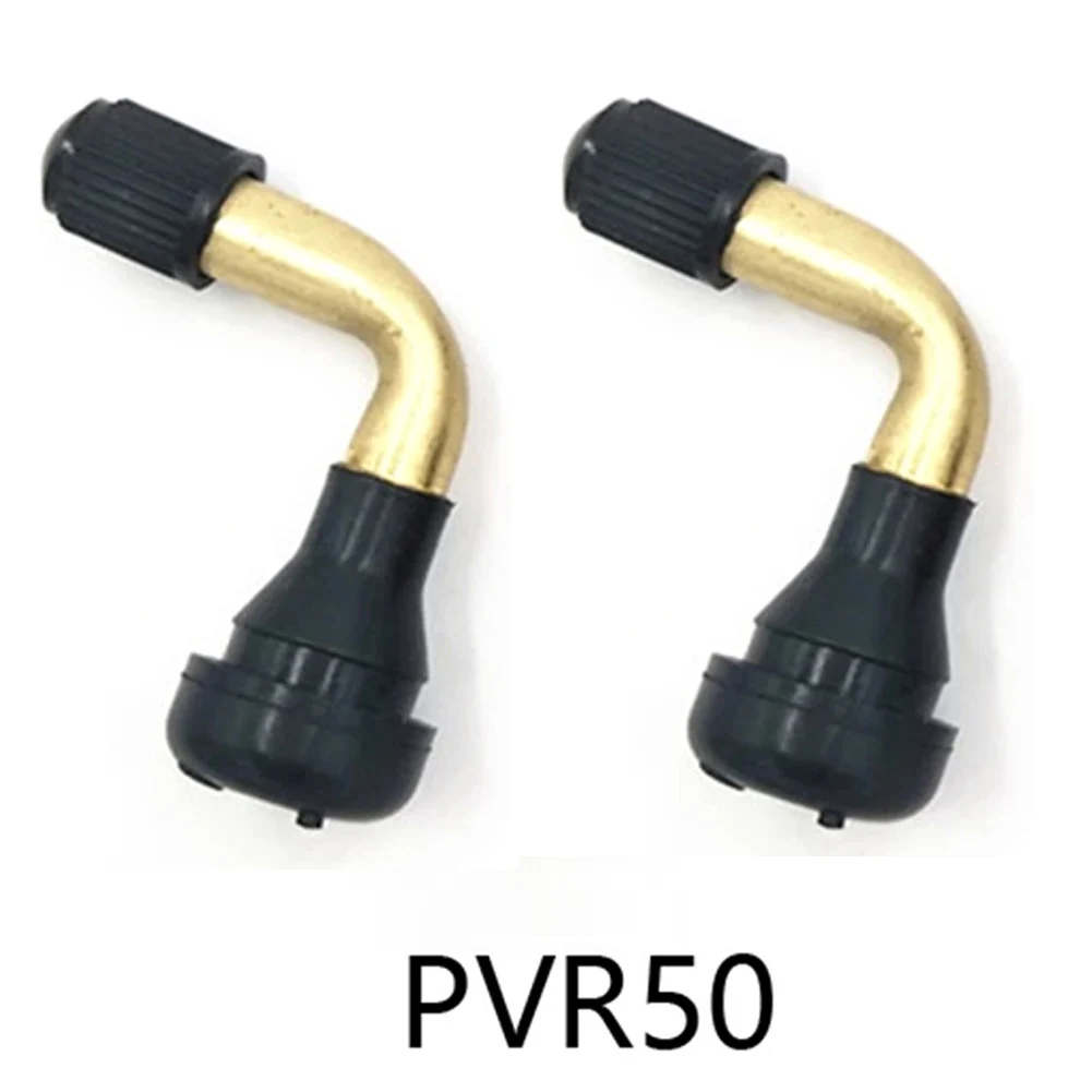 

2pcs Tire Valve Stem Bent PVR70 60 50 45 Degree Angled Snap-in Rubber Base Brass Stem For Tubeless Tires Nipple Motorcycle