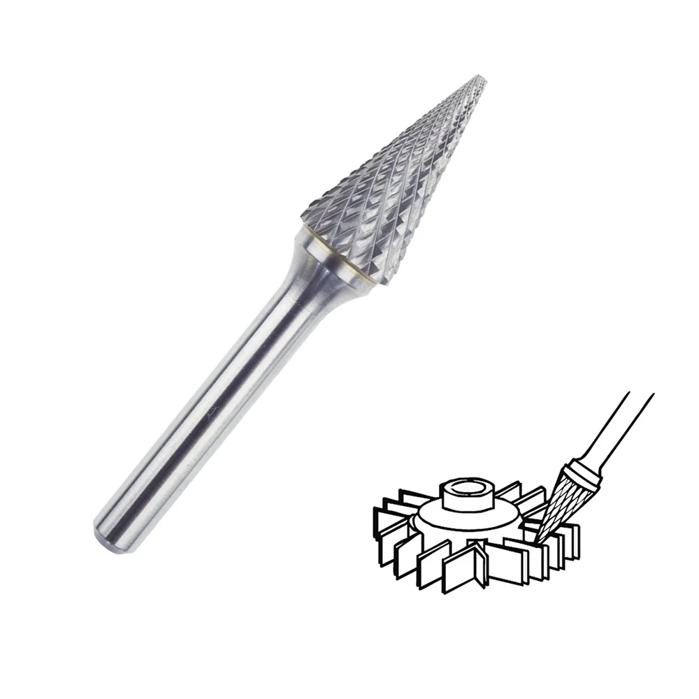 M Стиль 14 градусов заостренный конус форма карбида вольфрама напильник с 6 мм