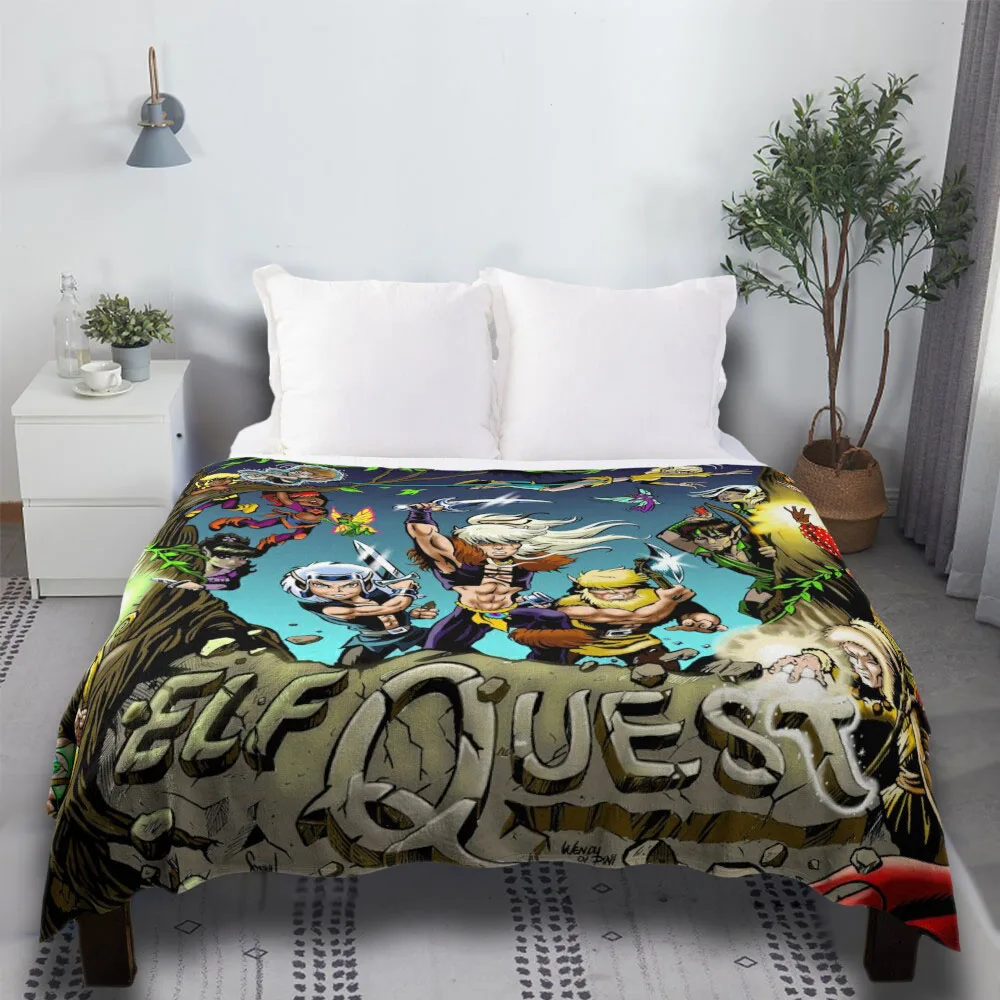 

Elfquest Adventure Plush Sherpa Bedding Set Ultra-Soft Micro Fleece Strawberry Throw Blanket