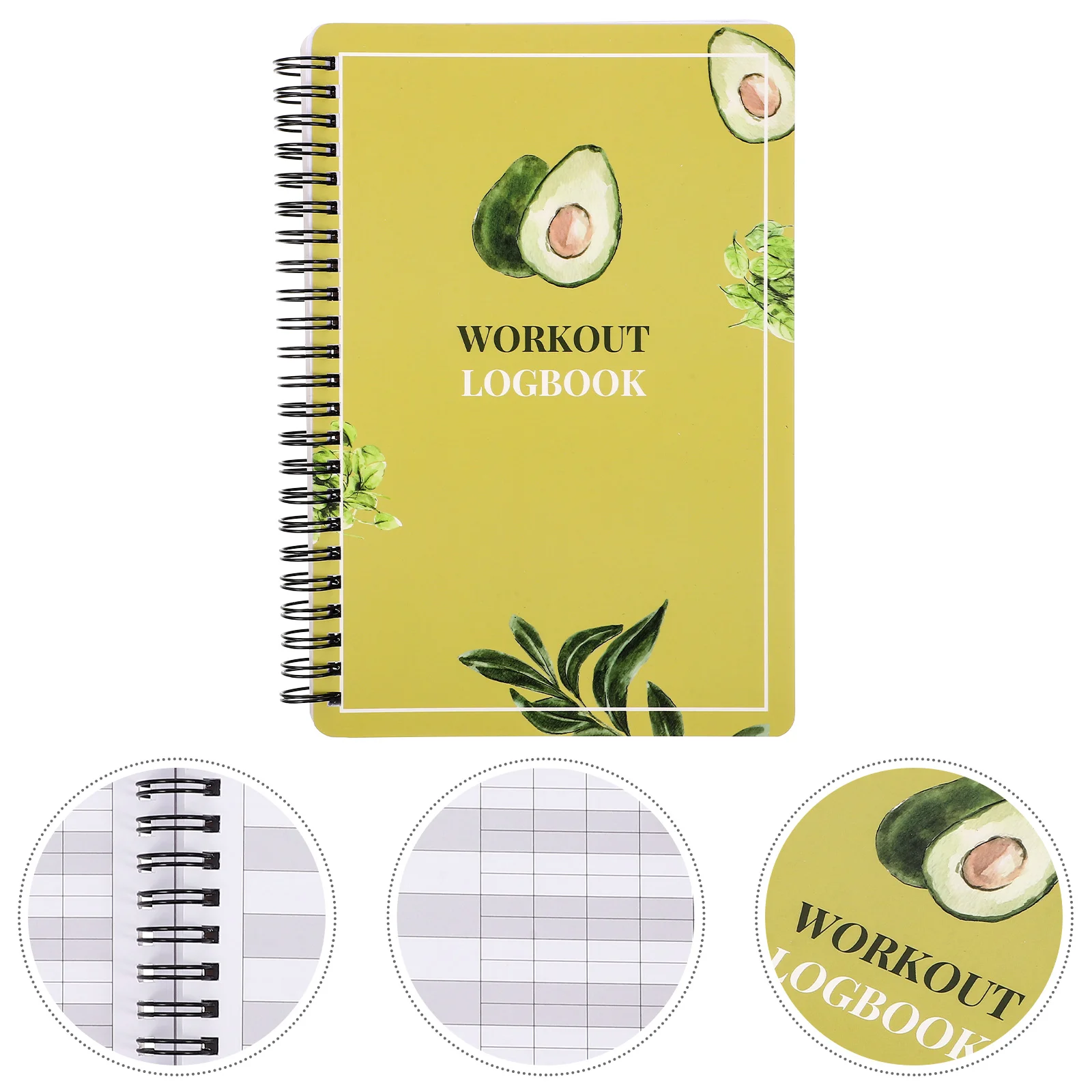 

Coil Daily Schedule Notepad Agenda Pocket Notebooks Male Training Planner Paper Fitness Journal Women Weightlifting Sized