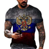 2022 summer fashion mens t shirt harajuku russian flag multicolor letter print short sleeve casual plus size shirt polyester ma