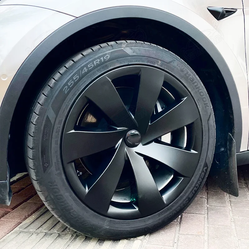 4PCS for Tesla Model Y Hub Cap Replacement Wheel Cap 19 Inch Automobile Hubcap Full Cover Accessories 2018 2019 2020 2021 2022