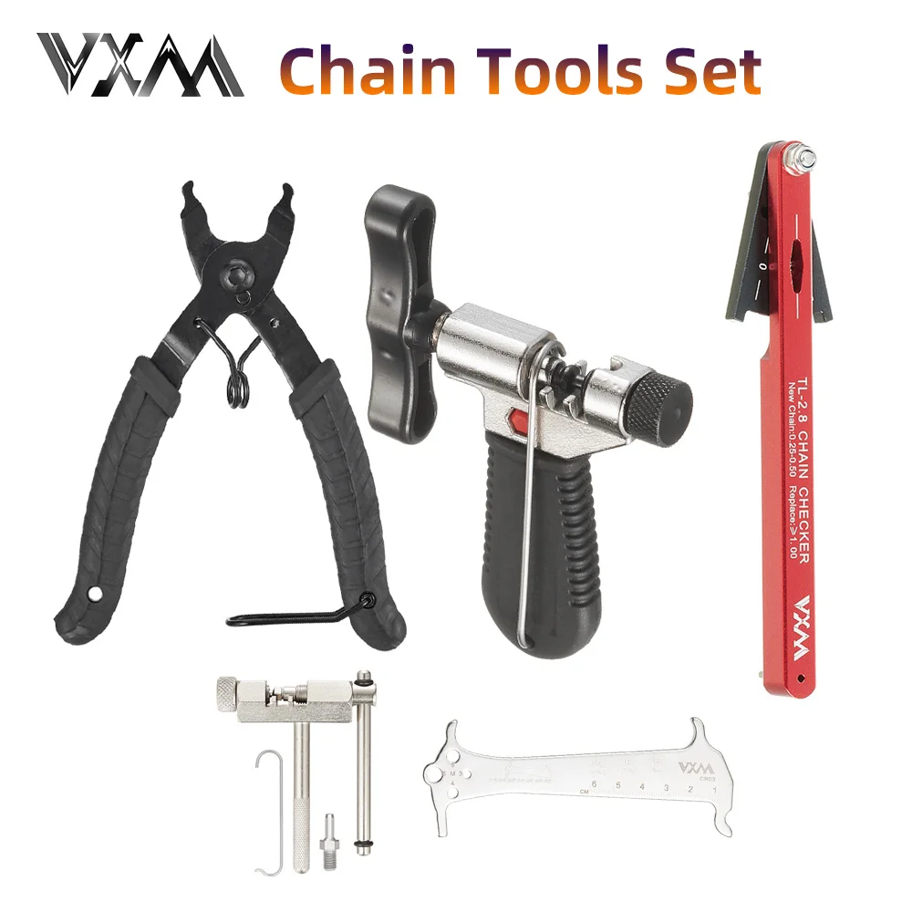 

Набор инструментов для ремонта велосипедов VXM MTB, плоскогубцы, цепной резак, крючок, индикатор износа, для велосипеда, дорожный многофункциональный инструмент