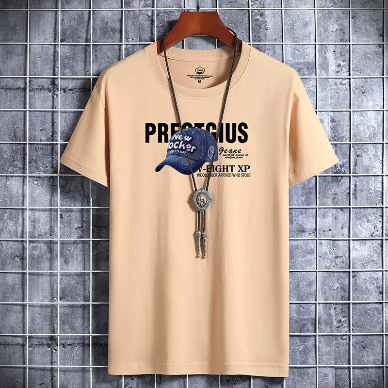 

Summer New 100% Cotton Cowboy Hat Men's Short Sleeves White Solid T Shirt Men Causal O-neck Basic T-shirt Male High Quality JN12