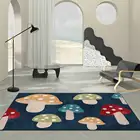 Модный скандинавский мультяшный милый грибок, красный, желтый, бирюзовый, детская комната, спальня, гостиная, коридор, прикроватный ковер