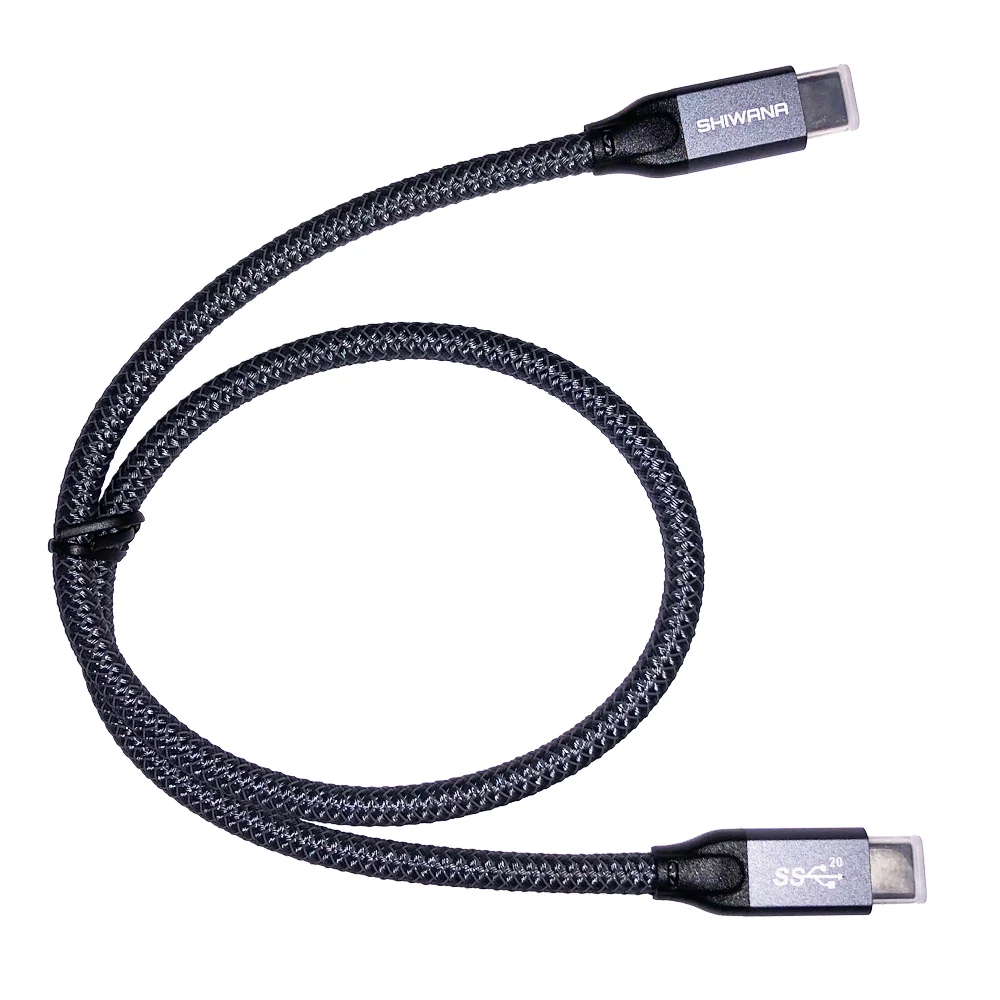 

SHIWANA USB 3.2 Type C to TypeC Data Cable 20Gbps Transfer Rate 20V 5A PD100W 4K@60Hz Fast Charging Wire