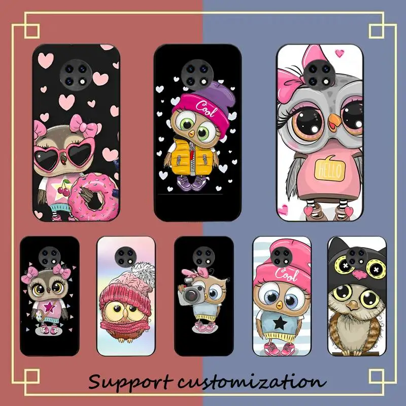 

Cartoon Owl Phone Case for Redmi Note 8 7 9 4 6 pro max T X 5A 3 10 lite pro