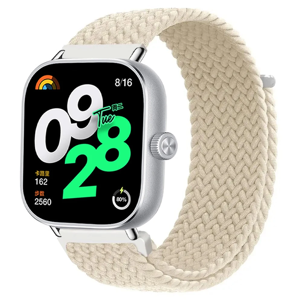 Ремешок Плетеный для Xiaomi Redmi Watch 4 нейлоновый сменный регулируемый спортивный