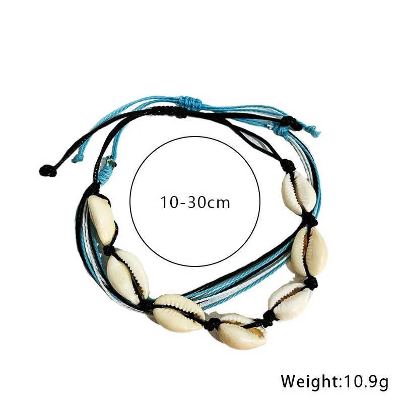 Multi-layer Ankle Bracelet Shell Anklets For Women Leg Foot Rope Chain Beach Boho Jewelry Gift Tobilleras