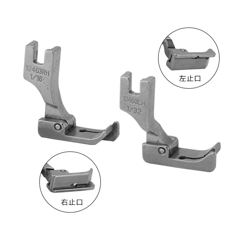 

12463HR 12463HL Hinged Right Raising Presser Foot with Guide for Top-Stitch for Industrial Single Needle Sewing Machines