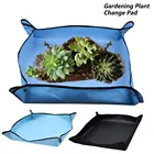 Утолщенная подушка для смены растений, многоразовый водонепроницаемый коврик для раковины, квадратная подушка для садоводства, дизайнерский коврик с замком для цветочного горшка 100x100 см