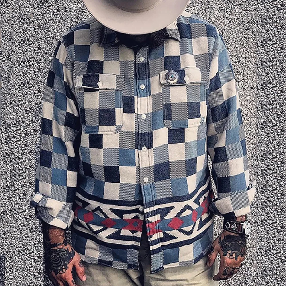 

Foreign Trade New European and American Popular Men's Clothing Casual Fashion Plaid Open Lining Men's Jacket