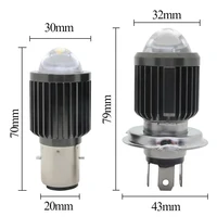 h4 ba20d h6 motorcycle led headlight bulb bright high low hi lo beam projector 5730 chips 5000lm 3000k yellow 6000k white