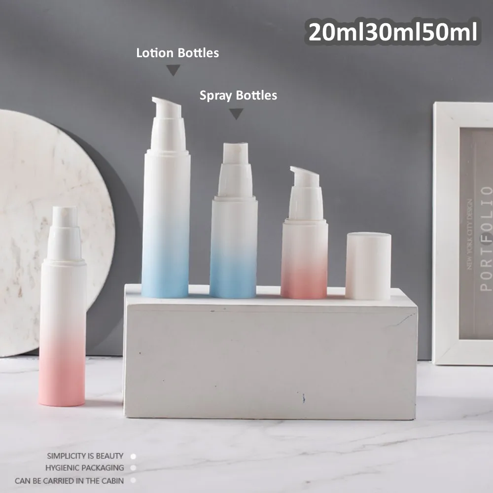 

Scrub Bottled Press Bottled Lotion Bottle Gradient Color Bottling Blue Bottle 20ml Bottle 30ml Bottle
