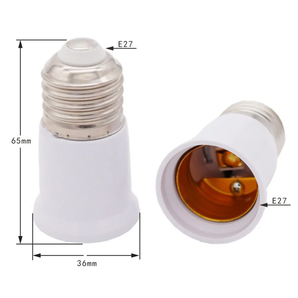 

E27 To E27 Extend Socket Base Plastic White 3cm 1.2 Inch Adapter Extension Base Durable High Quality Brand New