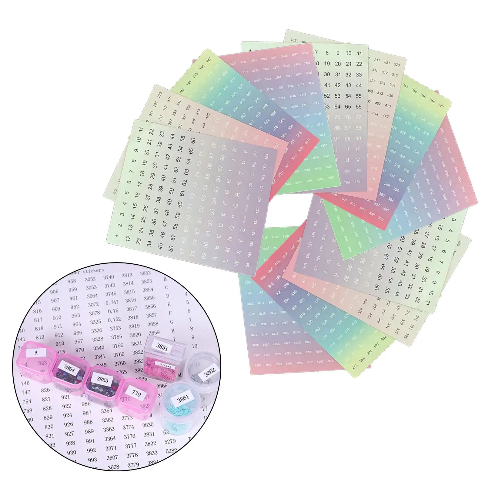 12 наклеек с бриллиантами и номерами DMC наклейки номером нити для вышивания