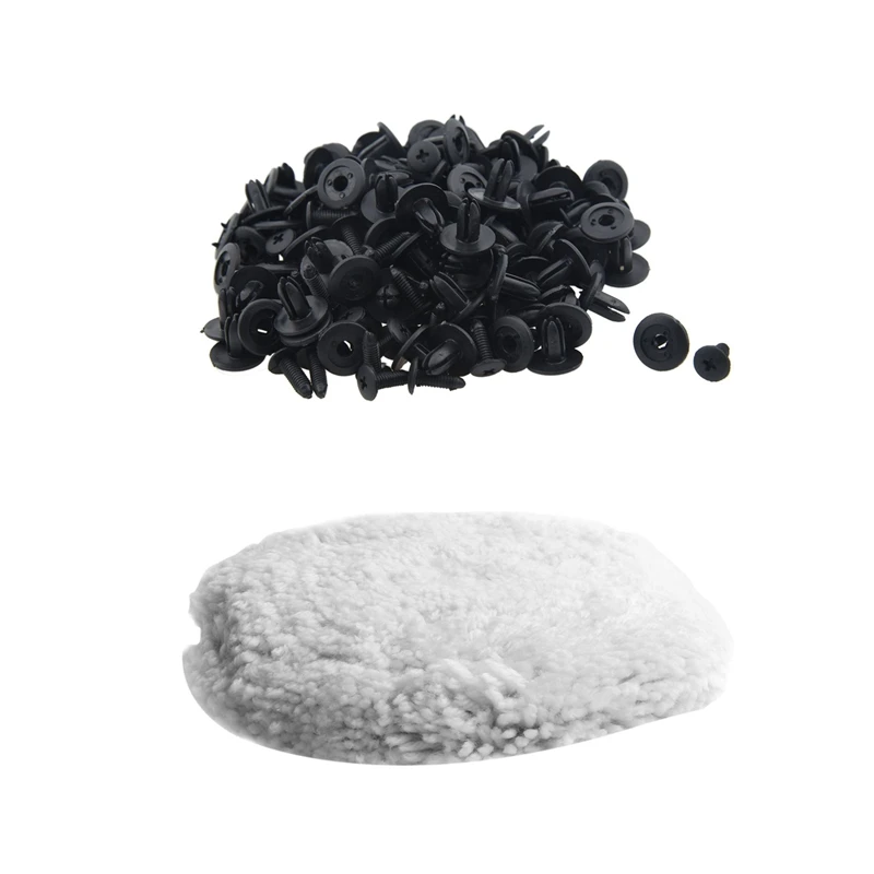 

Автомобильные черные пластиковые заклепки 100 шт. и автомобильные аксессуары 1 шт.