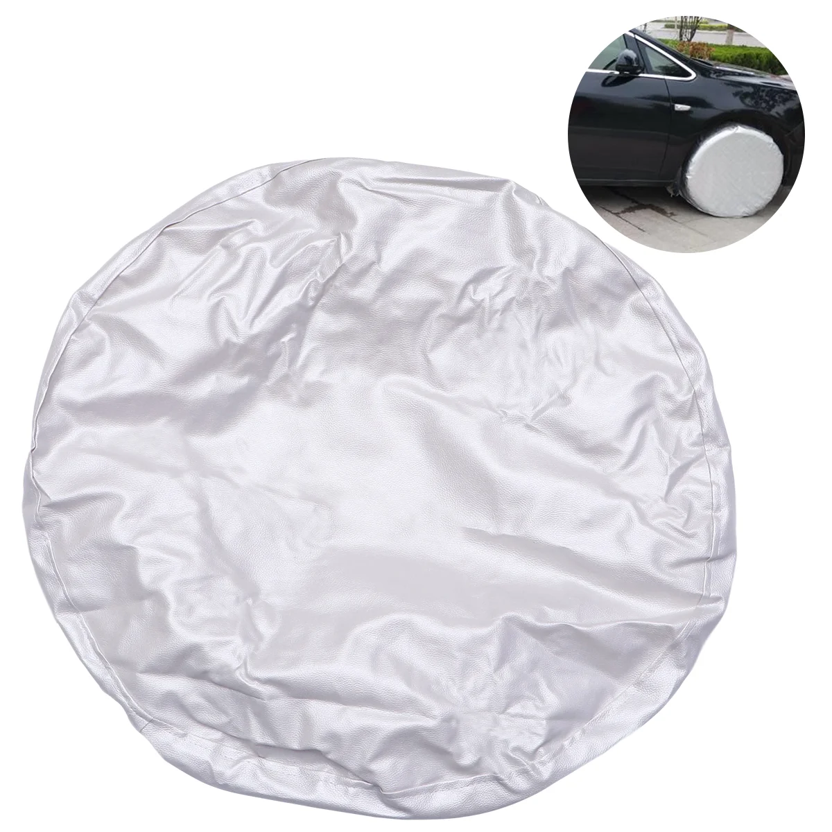 

Car Tire Cover Hub Cap Spare Tyre Protector Caps Pouch Case Pvc Imitation