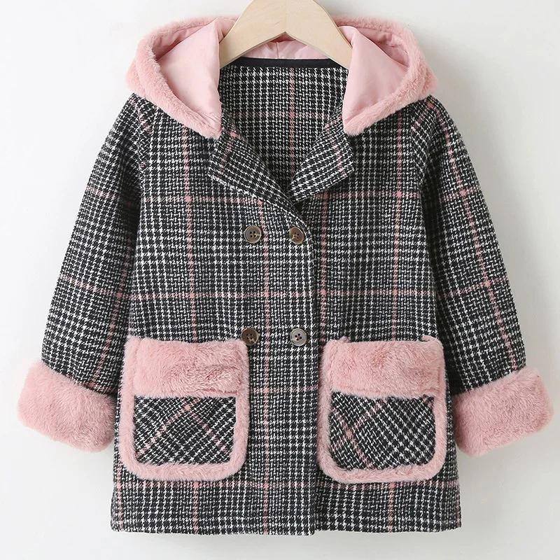 

Girls Coat Jacket Cotton Outwear Tops 2022 New Warm Thicken Plus Velvet Winter Autumn Teenager Furs Sport Birthday Gift Children
