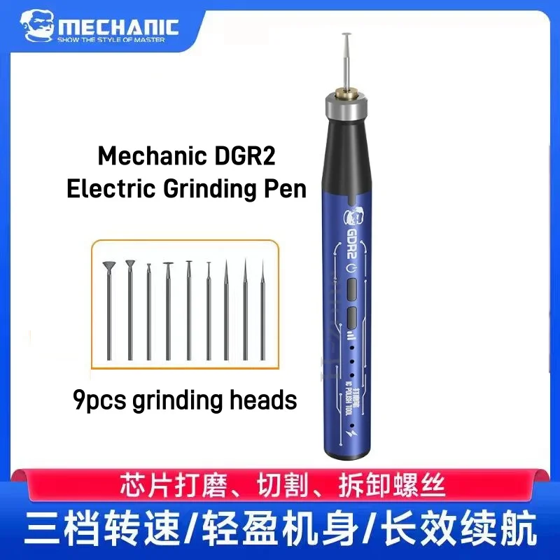 

Электрическая полировальная ручка MECHANIC GDR2 JTX SK-1, экстрактор винтов из сплава, сверло для ремонта телефона, резка печатной платы, шлифовка, ремонт