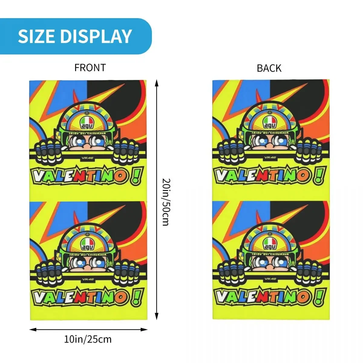 Бандана для гонок на мотоциклах чехол шею с принтом волшебный шарф Rossis