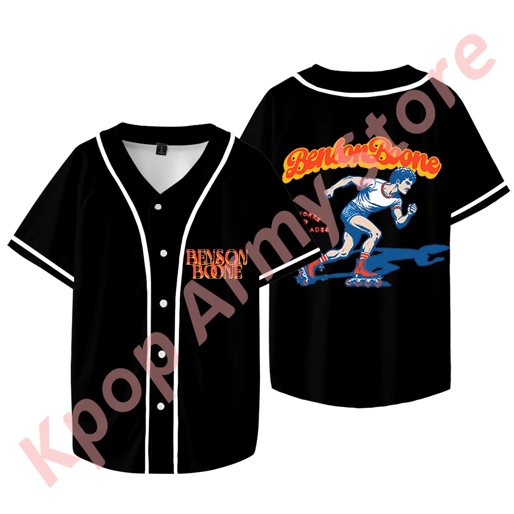 Benson Boone Rollerblading Tour Logo Merch Бейсбольная куртка Футболка Косплей Женщины Мужчины
