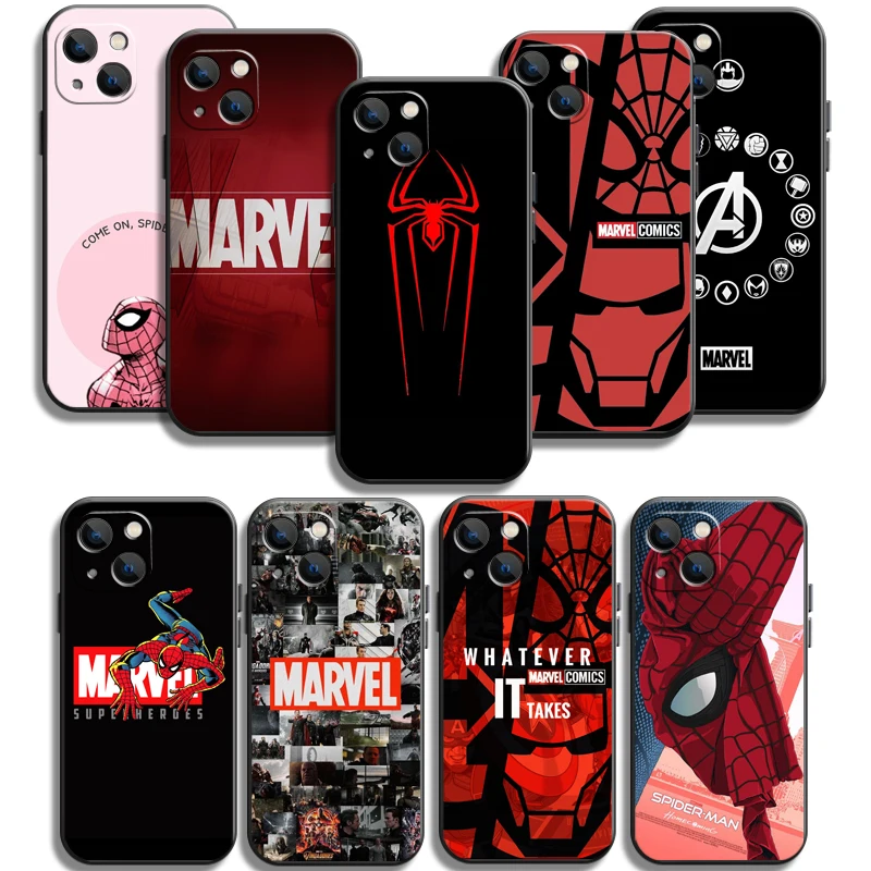 

Marvel Spiderman Phone Cases For iPhone 11 12 Pro MAX 6S 7 8 Plus XS MAX 12 13 Mini X XR SE 2020 Funda Coque Carcasa Back Cover
