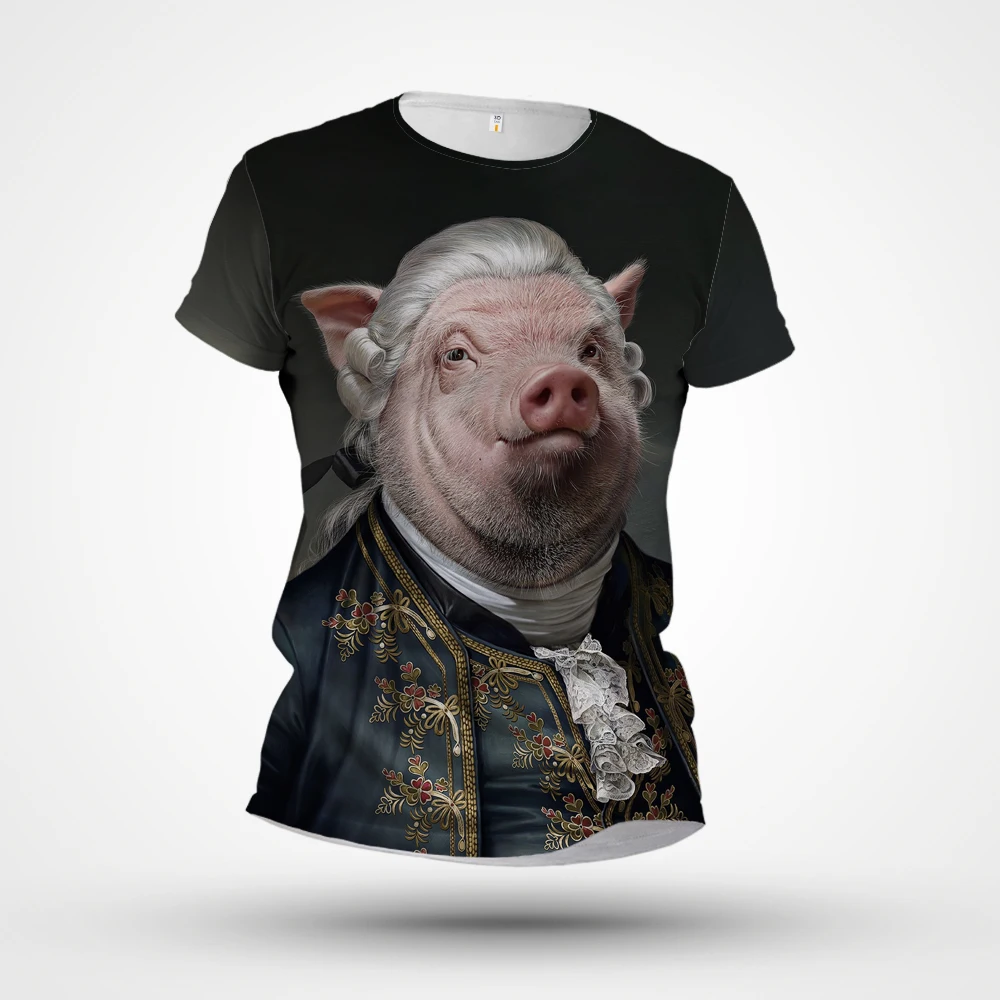 

Animal T-shirt New 3D Printing Luxury Pattern Short Sleeve Customized Factory Direct Sales 2023 Summer Light Luxury Tight Top