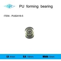 the manufacturer supplies polyurethane forming bearing pu62418 5 rubber coated pulley 4mm18mm5mm