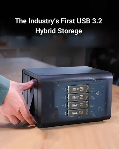 TERRAMASTER D8 Гибридный 8-Bay Гибридный корпус RAlD USB 3,2 Gen 2 10 Гбит/с Тип C хранилище поддерживает RAID 0/1/Single/jкорпус (без дискового устройства)