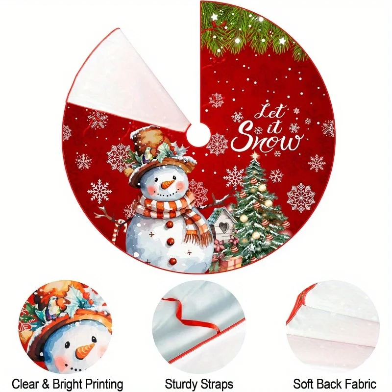 1 шт. красная юбка на рождественскую елку