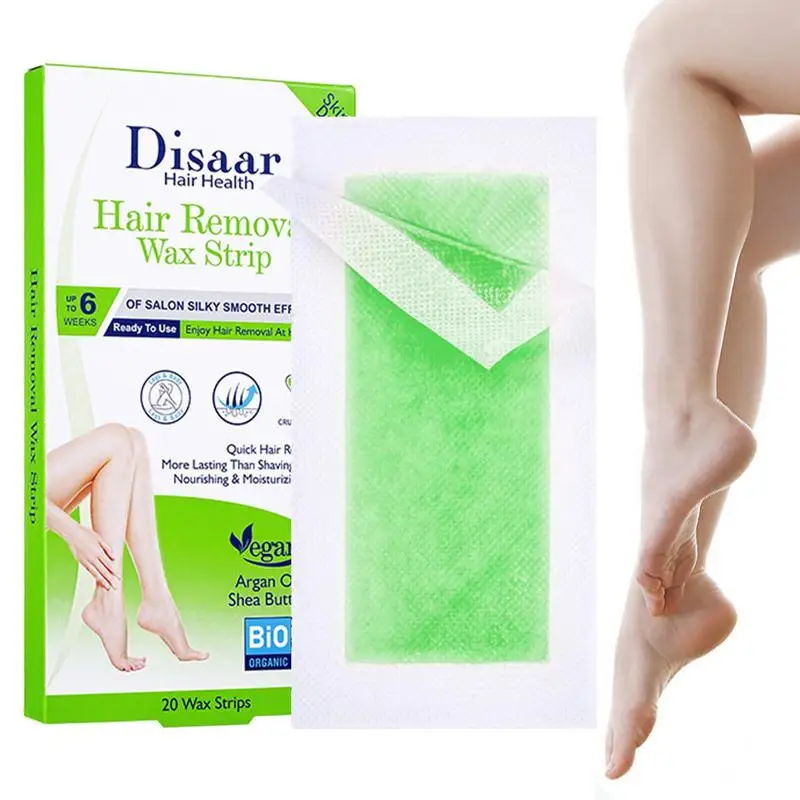 

Face Wax Strips Hair Removal Wax Paper Sheets For Eyebrow Upper Lip Cheek Chin Middle Brow 20PCS Effective Waxing Wipe Sticker