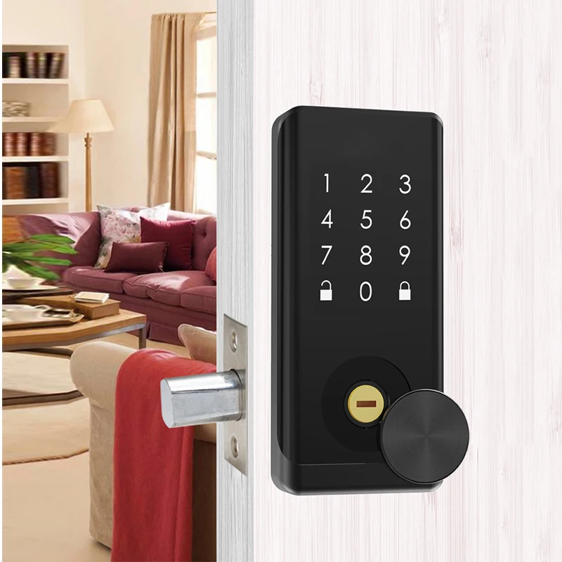 Продажа Замок дверной со встроенным датчиком отпечатков пальцев YiHESZ TTLOCK/TUYA, автоматический замок с Bluetooth, паролем, IC-картой, Умный Замок с защелкой