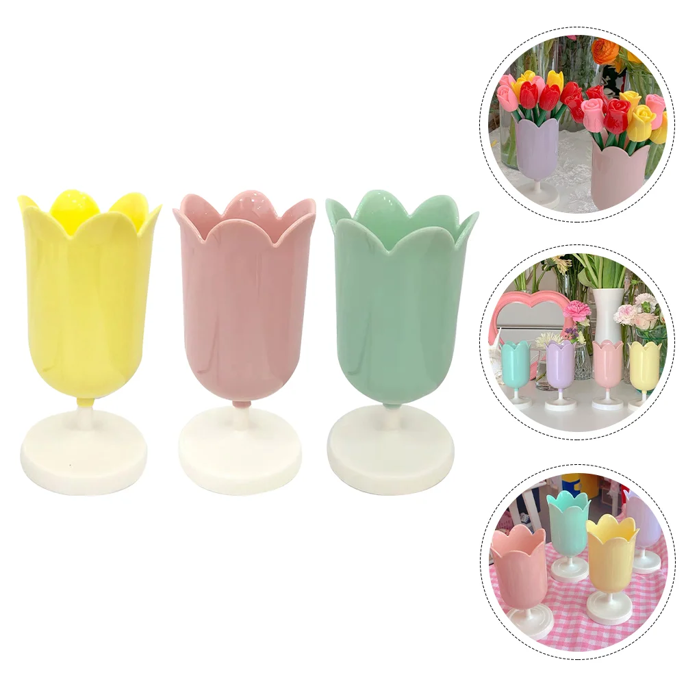 

Pen Cup Brush Holder Desktop Flower Decoratoive Decorative Potmakeup Containers Cute Ash Tray