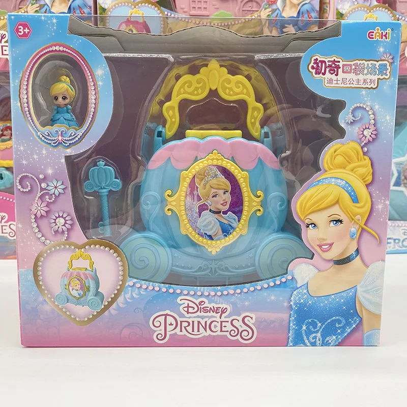

Disney Princess Portable House Play House Cartoon Anime Figure Snow White Elsa Plastic Toys For Girls Children Birthday Gift