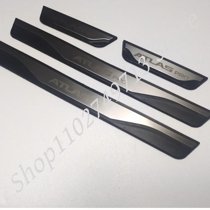 

Для GEELY ATLAS PRO 2023, ATLAS, накладка на порог автомобиля, защитная накладка на педаль, автомобильные аксессуары из нержавеющей стали