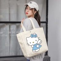 sanrio hellon kitty womens shoulder bag girl fashionable simple casual handbag versatile high quality foldable shopping bag