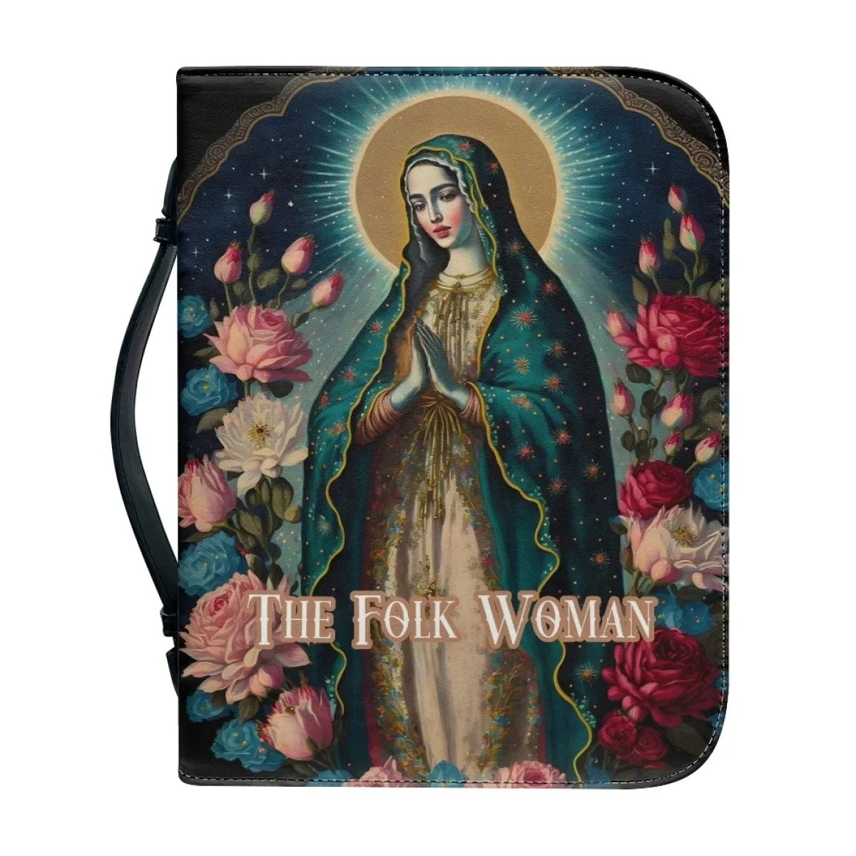 Кожаная сумка с узором Девы Марии для женщин новый популярный чехол Библии на