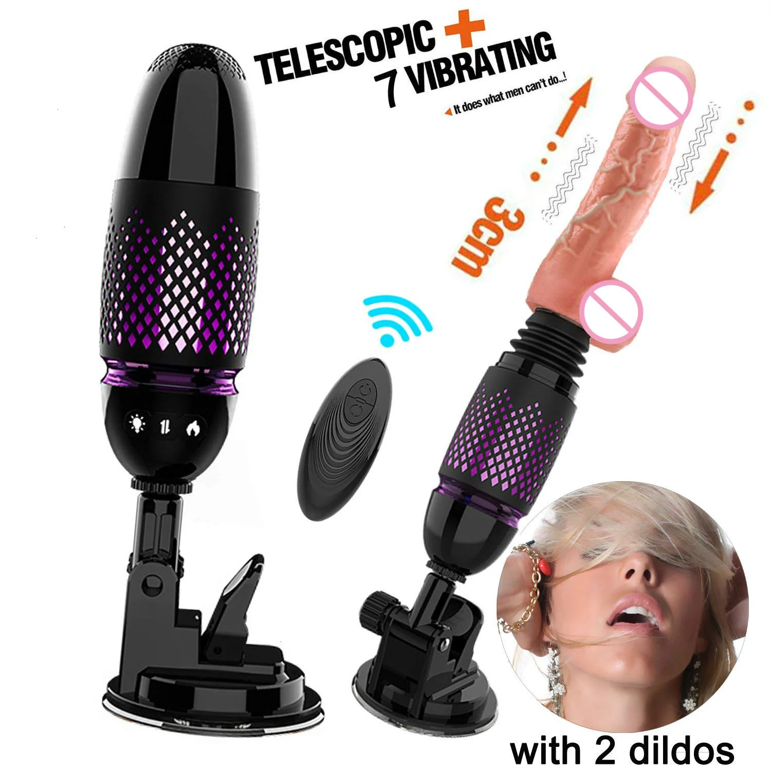 Fredorch Wireless Remote Control Automatic Sex Machine Telescopic Dildo Vibrators For Women Sex Toy For Woman big dildo vibrator
