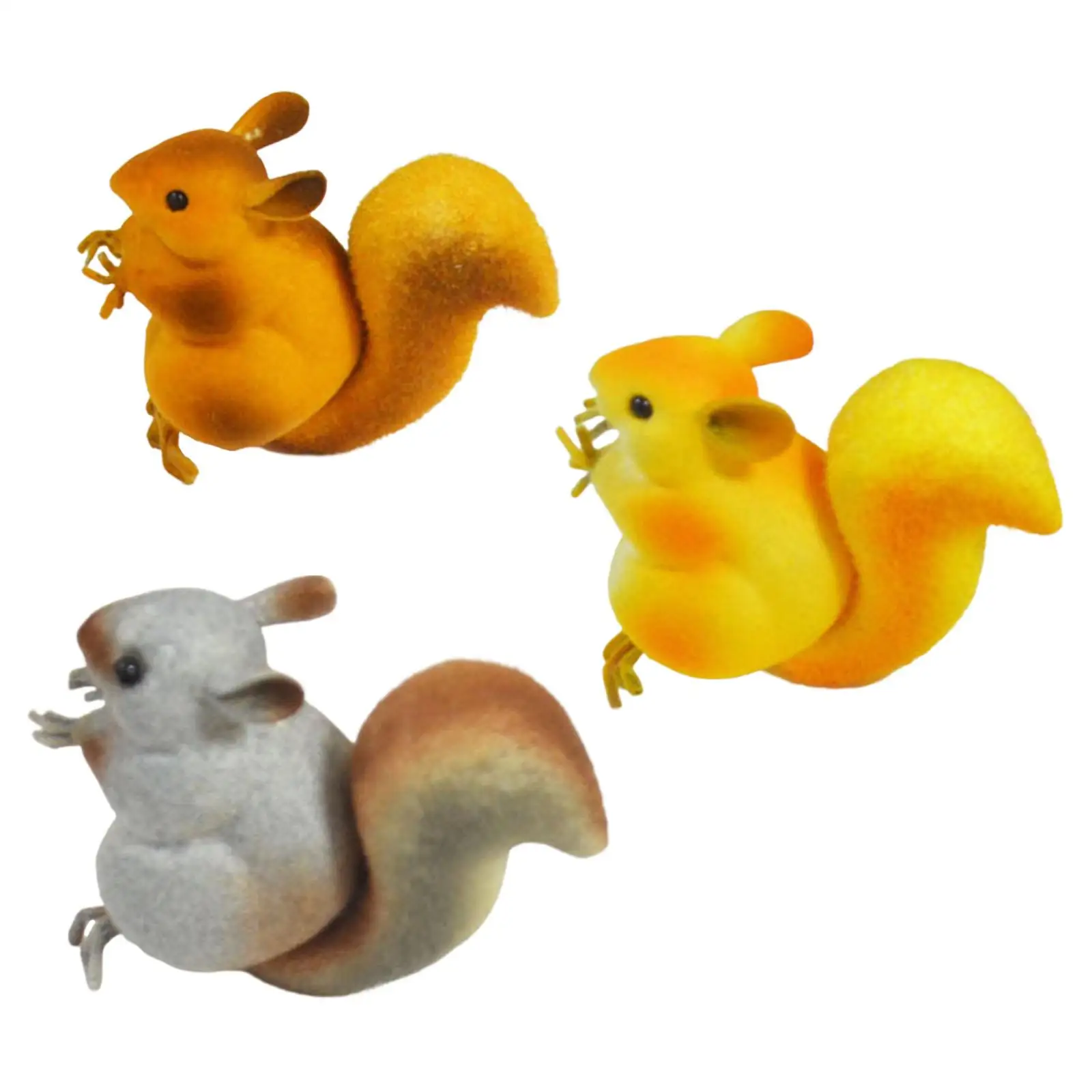 

3Pcs Fairy Garden Squirrel Ornaments for Lawn Kids Toy Gifts Micro Landscapes Home Outdoor Decorations