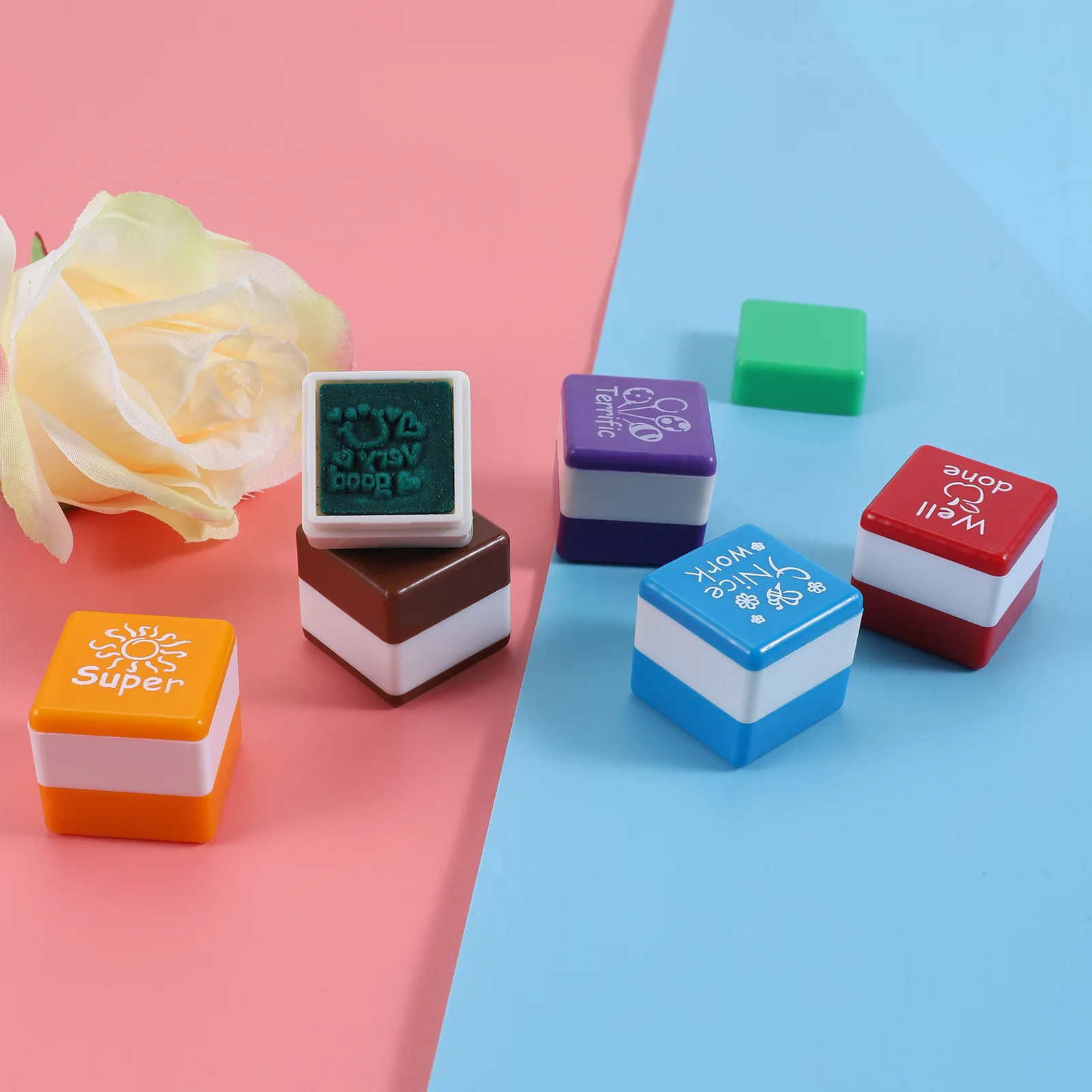 6 шт. ABS английский учительский штамп для поддержки портативного