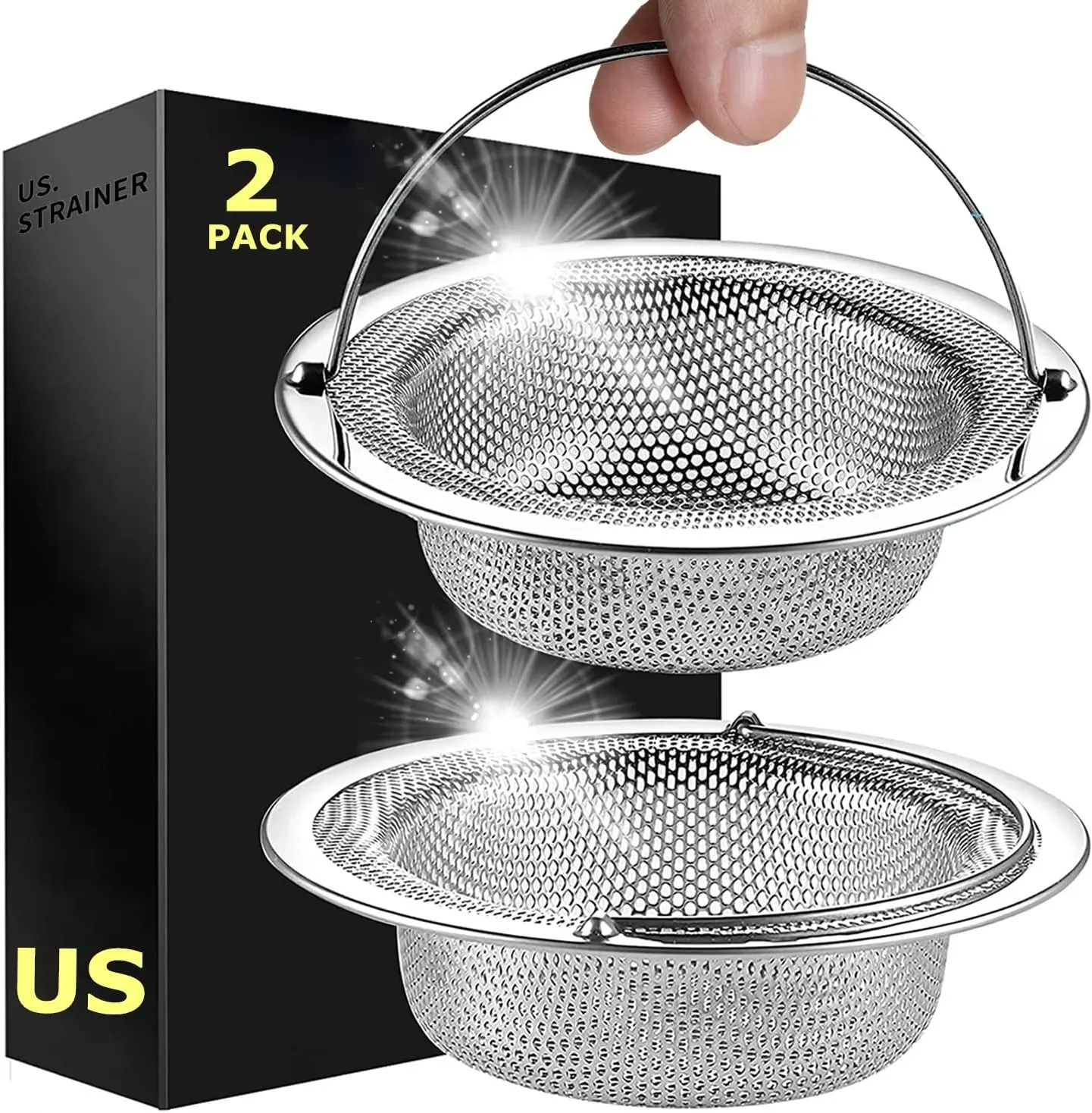 

Kitchen Enhancement Stainless Steel Sink Drain Strainer Wide Rim Perfect for Most Rust Free Heavy Duty Anti Clogging Sink Drains