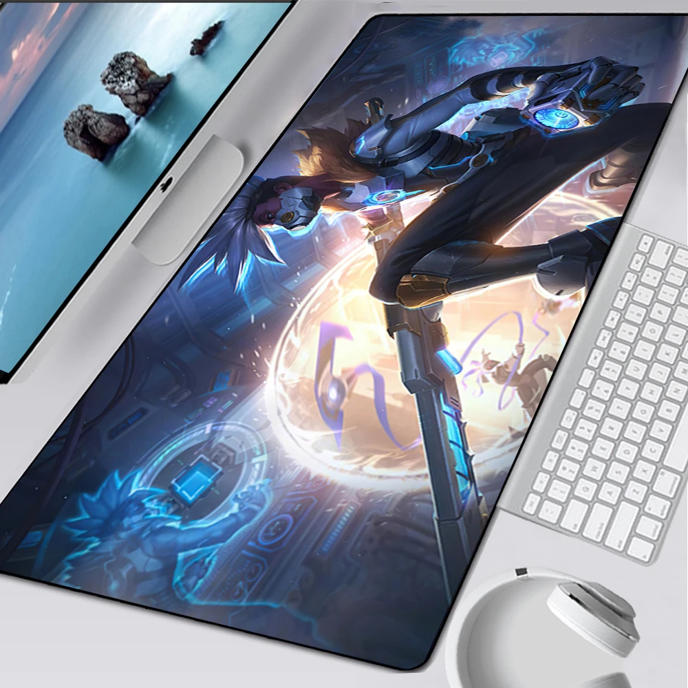 Фото League of Legends Pulsefire Skin Большой игровой коврик для мыши Компьютерный коврик для мыши PC Gamer Коврик для мыши XXL Коврик для клавиатуры ноутбука Настольный коврик №3