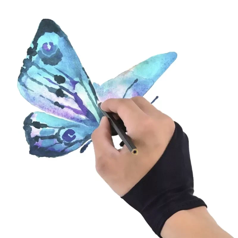 

2-Finger Tablet Drawing Anti-Touch Gloves For iPad Pro 9.7 10.5 12.9 Inch Pencil