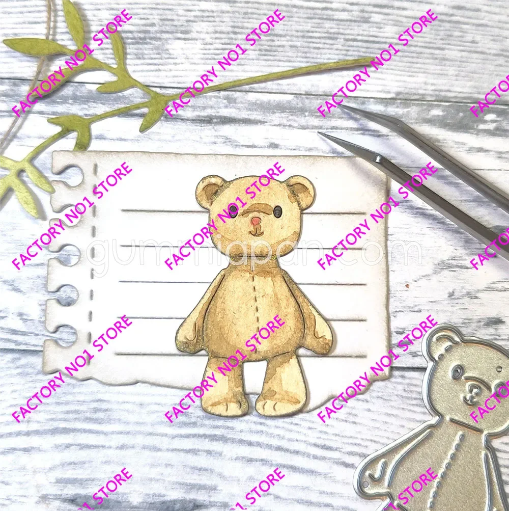 Счастливого Рождества Wishlist Тедди мишка 2024 новые металлические режущие штампы