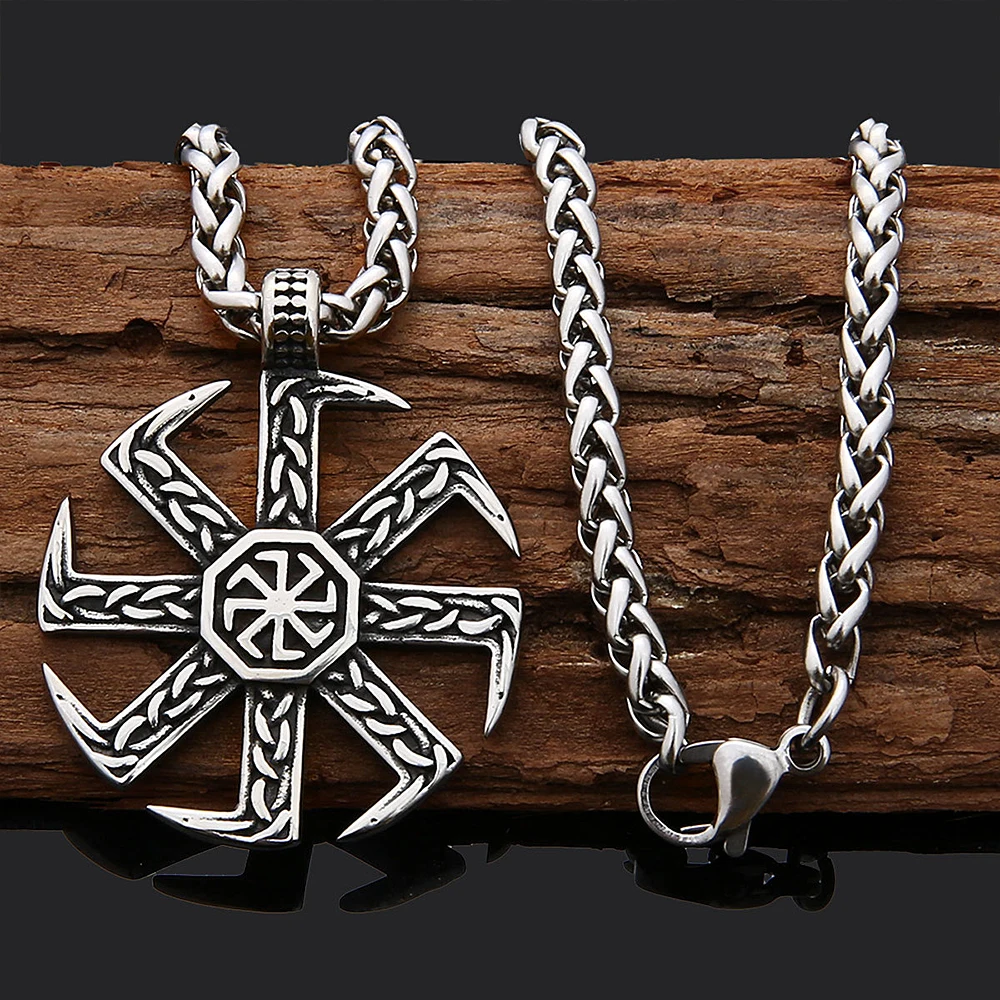 

Vintage Nordic Celtic Knot Necklace Stainless Steel Viking Amulet Pendant For Men Biker Fashion Jewelry Gifts Dropshipping