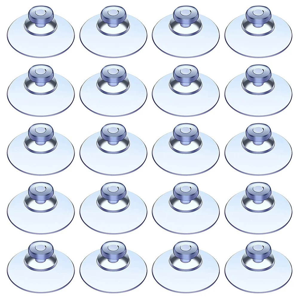 

100Pcs Transparent Suction Cups Plastic Suction Cups Pads Without Hooks for Outdoor Kitchen Bathroom Window 20Mm