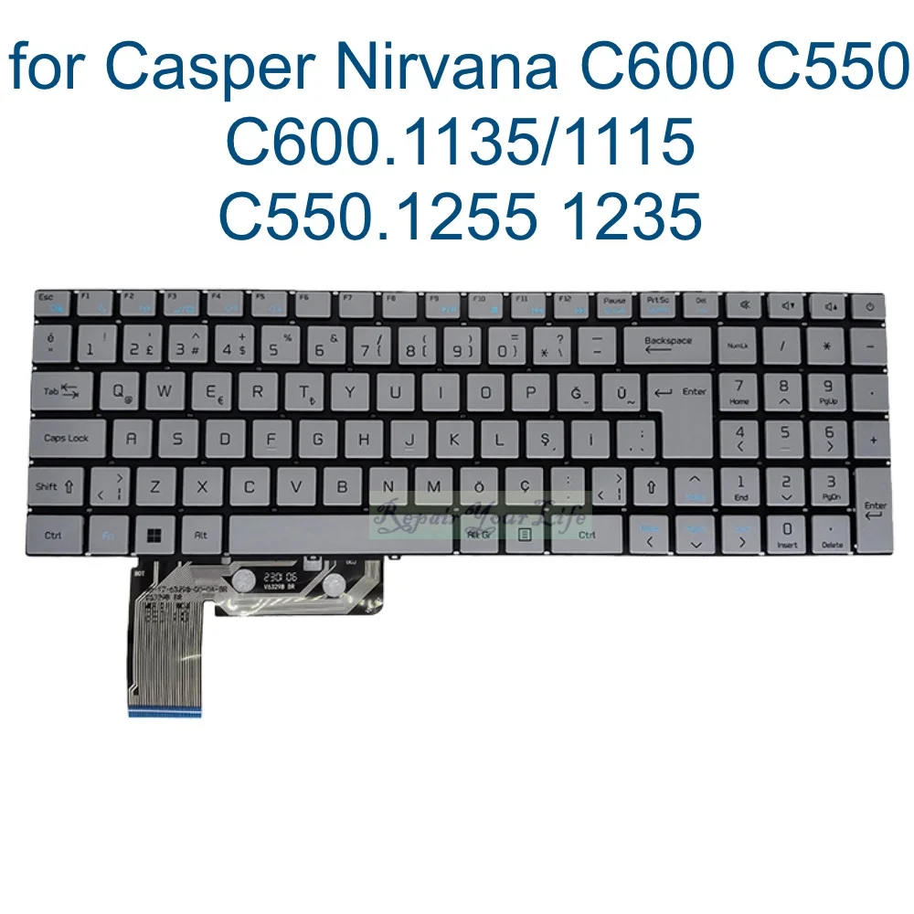Турецкая клавиатура TR для Casper Nirvana C550 C600 C500 C600.1115 1135 C550.1255 C550.1235 ноутбук V6329B V6329A